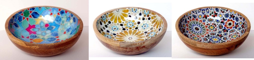 CUENCO MAD-RES 25X8CM MOSAIC 1