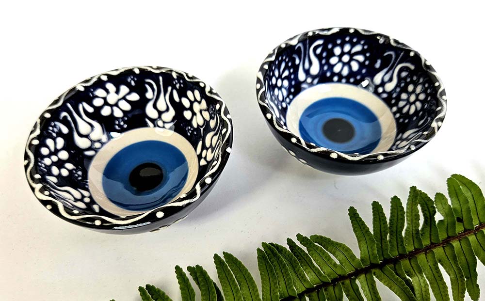 CUENCO CER OJO TURCO P 8 CM