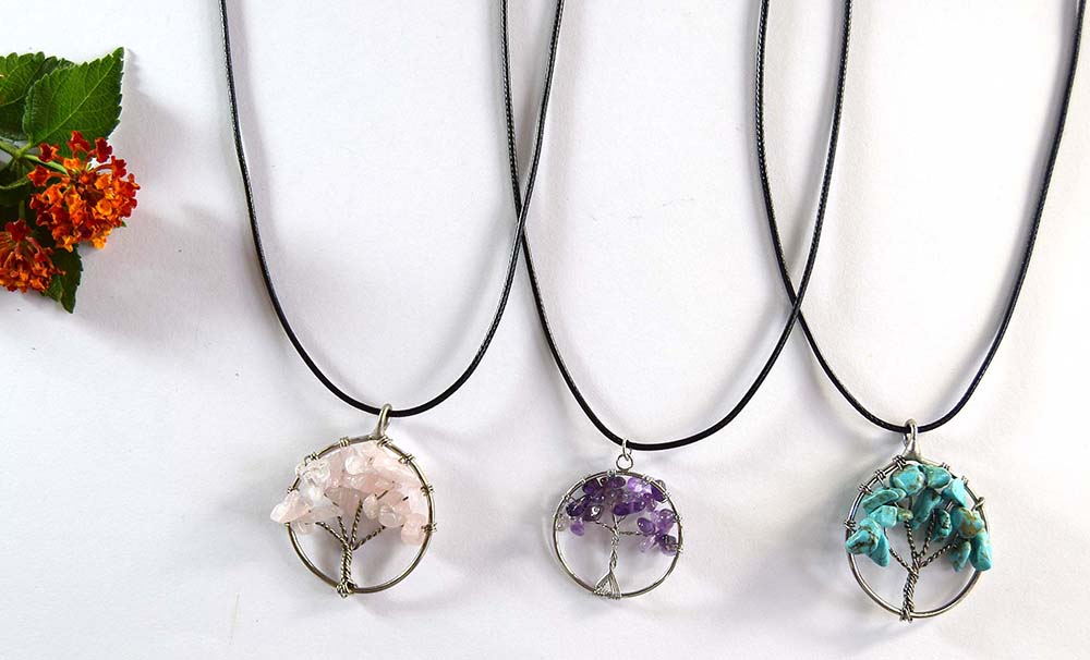 COLLAR ARBOL VIDA PIEDRA M 037