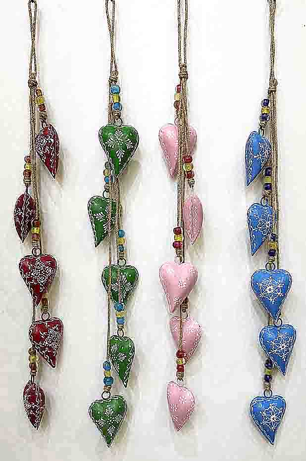 MOVIL 5 CORAZONES METAL 60 CM