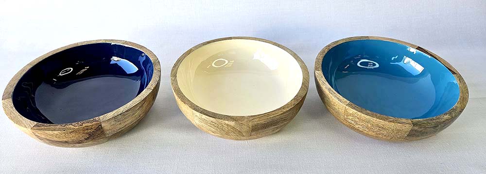 CUENCO MAD-ESMALT 20X7 CM