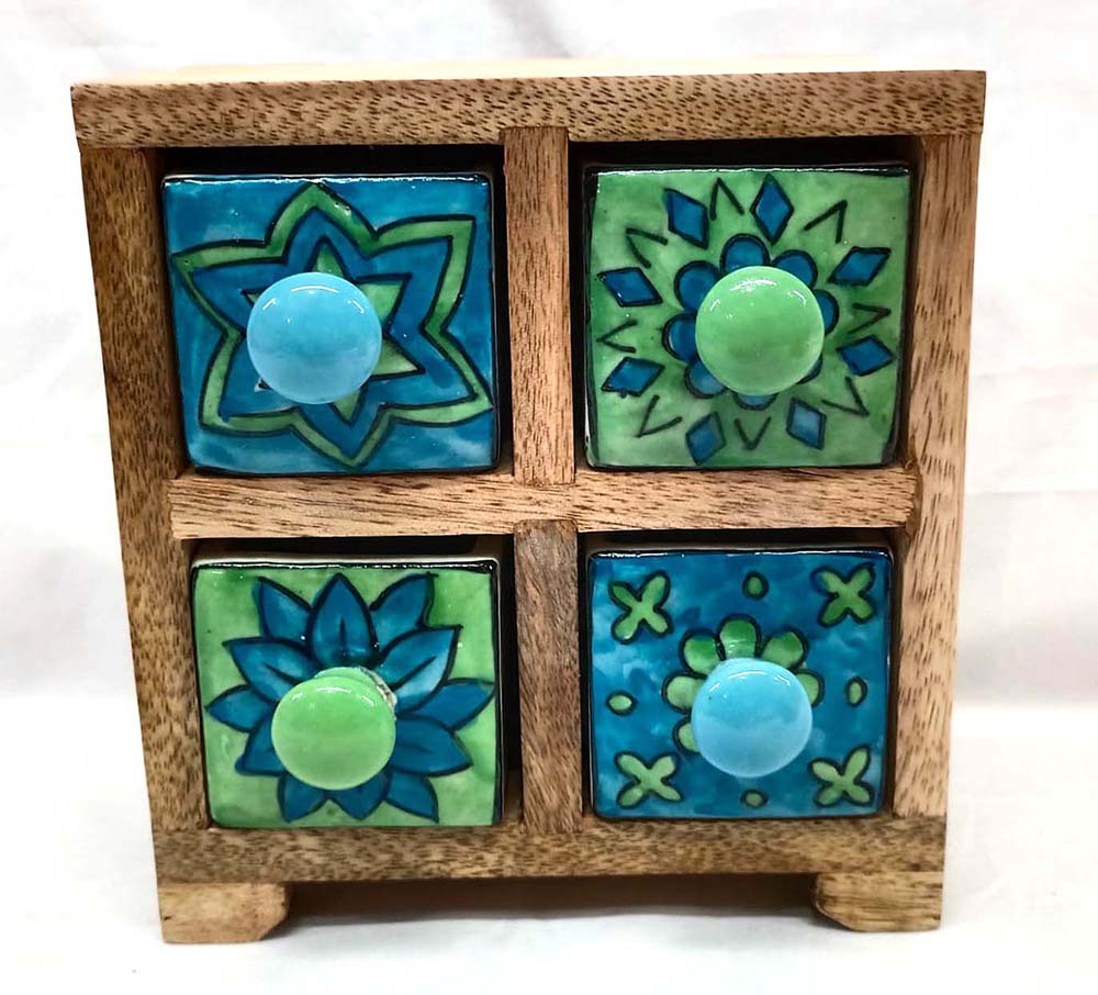 MUEBLE MINI 4 CAJ CER VERDE