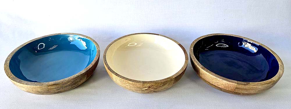 CUENCO MAD-ESMALT 25X8 CM