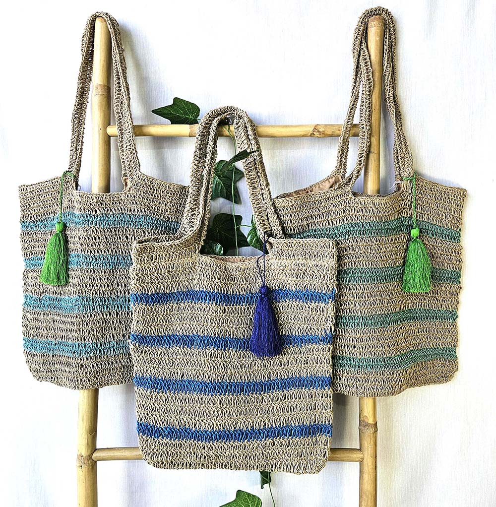 BOLSO YUTE TEJIDO MANO 35X40CM