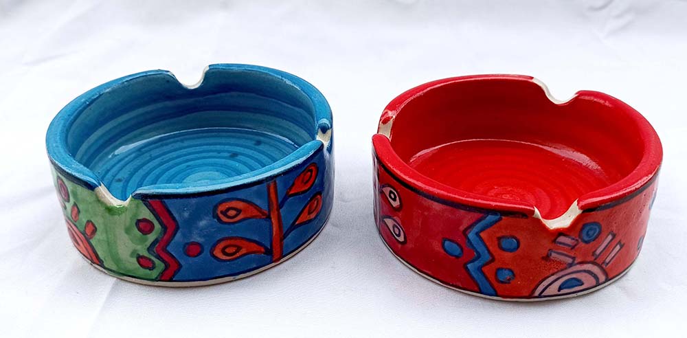 CENICERO CERAM PINT 8 CM M-652