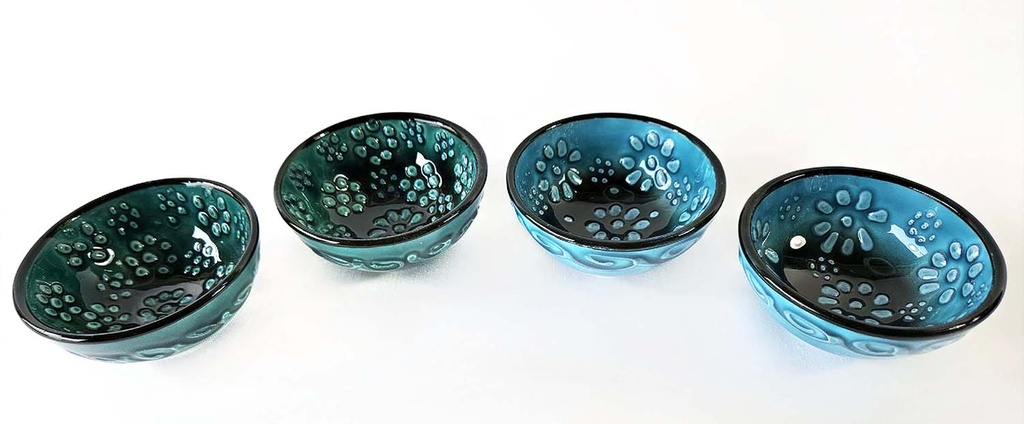 CUENCO CER FLOR AZUL P 8 CM