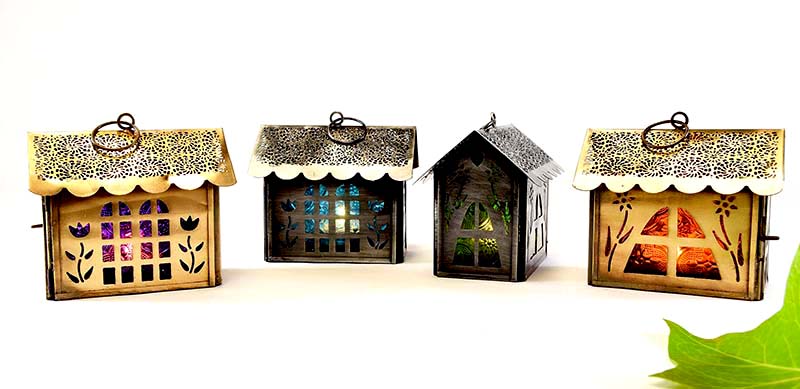 CASA CANDIL VID MET M 10X10 CM