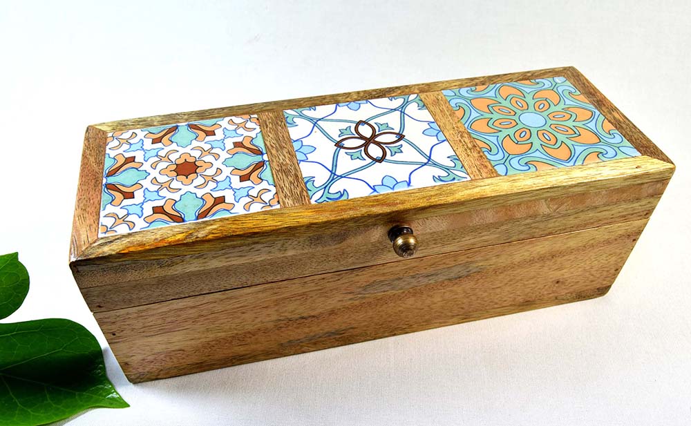 COFRE MAD NAT MOSAICO 25 CM