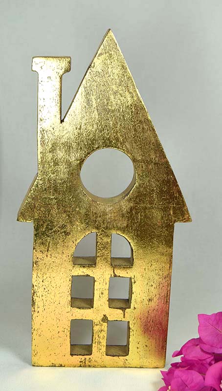 PLACA MAD CASA ORO/PLA 30 CM