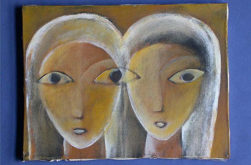 CUADRO ROSTROS 30X25 CM