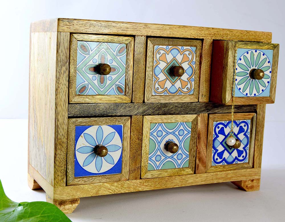 MUEBLE MINI MAD NAT 6 CAJ MOSA