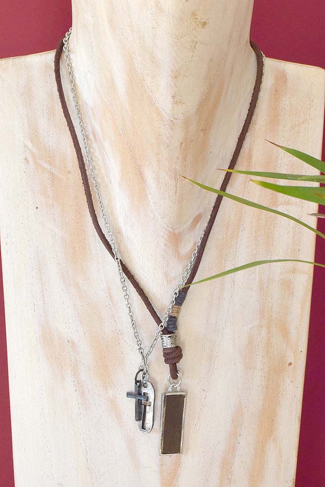 COLLAR MULTIPLE PIEL-MET 851