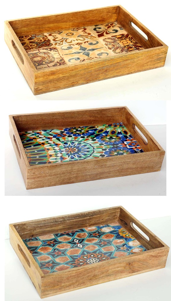 BANDEJA MAD-RES 38X26 MOSAIC 2