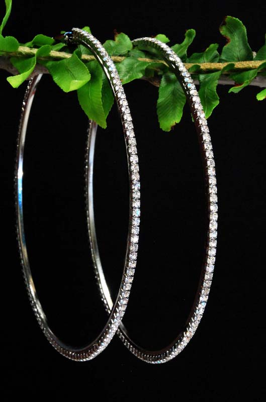 PENDIENTES ARO CRISTAL 9 CM