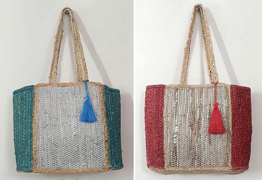 [4075755] BOLSO YUTE ORO-PLA COLOR 43X35