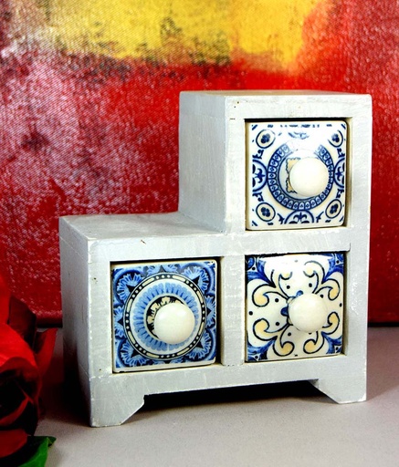 [9075982] MUEBLE MINI MAD GRIS 3 CAJ CER